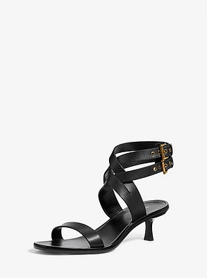 Irene Leather Kitten Heel Sandal