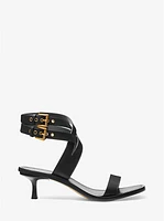 Irene Leather Kitten Heel Sandal