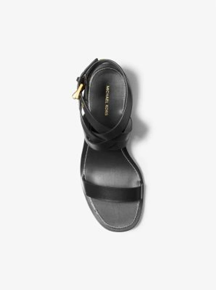 Irene Leather Kitten Heel Sandal