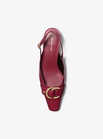 Jaden Leather Slingback Kitten Pump