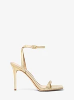 Liana Metallic Snake Embossed Leather Sandal