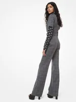 Glen Plaid Wool Utility Jumpsuit