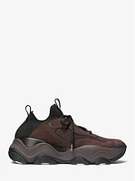 Atlas Stretch Knit and Suede Trainer