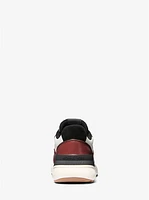 Trevor Leather and Stretch Knit Trainer