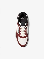 Trevor Leather and Stretch Knit Trainer