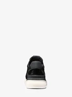 Trevor Leather and Stretch Knit Trainer