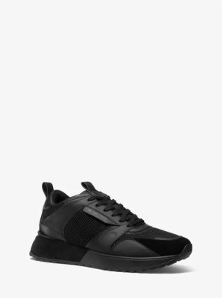 Theo Leather and Mesh Trainer
