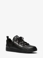 Keating Leather Zip and Lace-Up Sneakers