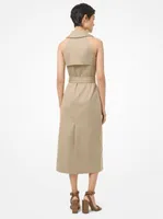 Cotton Trench Sheath Dress