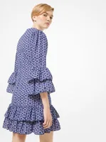 Eyelet Gingham Ruffle Dress