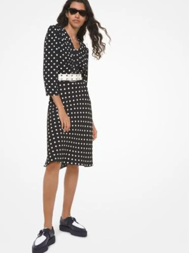 Polka Dot Crepe Sablé Dress