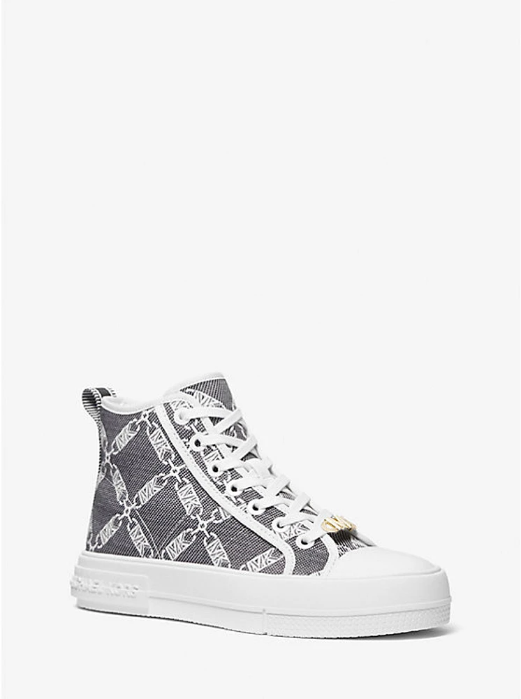 Evy Empire Logo Jacquard High-Top Sneaker