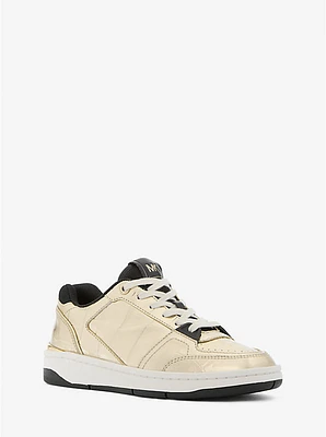 Rebel Metallic Crocodile Embossed Leather Sneaker