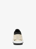 Rebel Metallic Crocodile Embossed Leather Sneaker