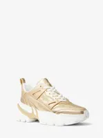 Nick Metallic Leather Trainer