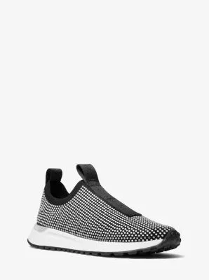 Bodie Embellished Stretch Knit Slip-On Trainer