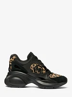 Zuma Cheetah Print Calf Hair and Leather Trainer