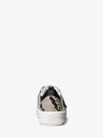 Emmett Embellished Snake Embossed Leather Sneaker