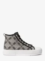 Evy Empire Logo Jacquard High-Top Sneaker