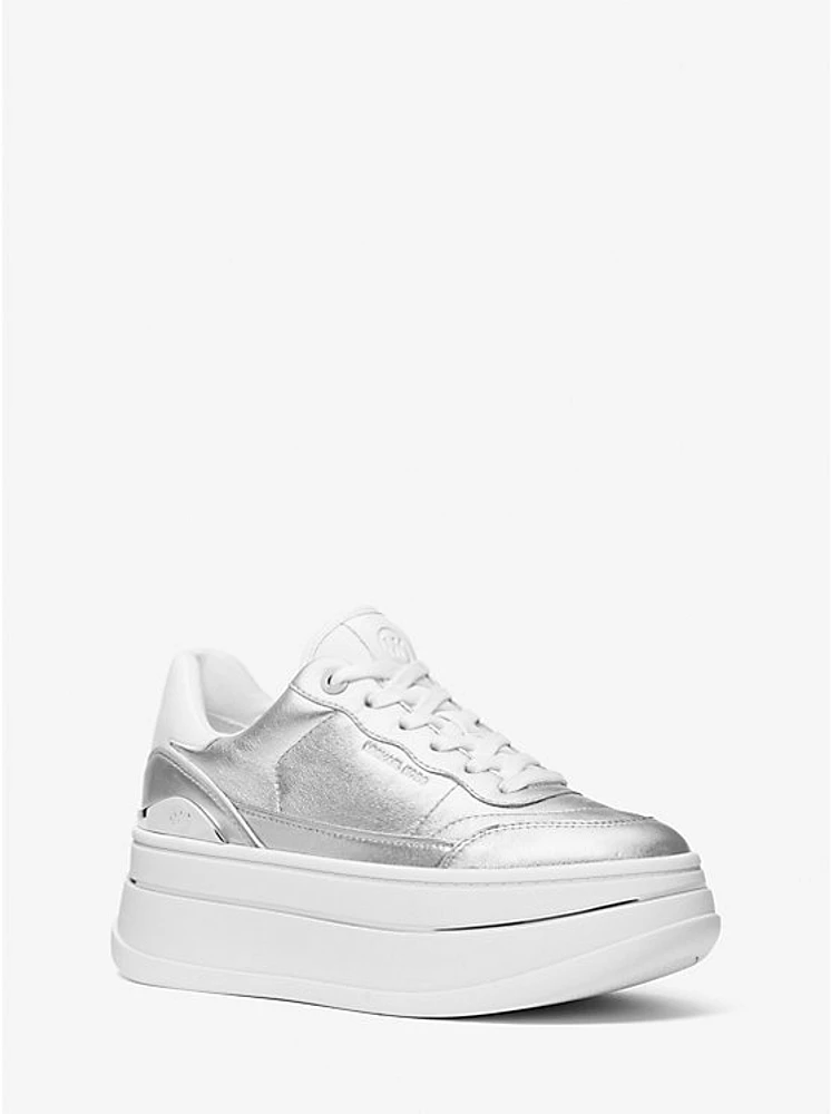 Hayes Metallic Leather Platform Sneaker