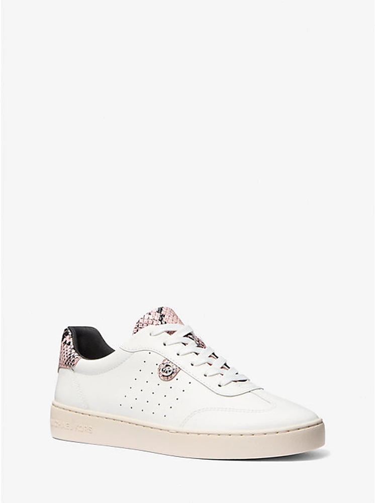 Scotty Snake Embossed Leather Sneaker