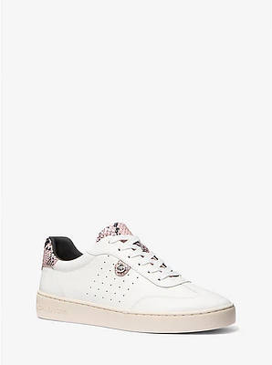 Scotty Snake Embossed Leather Sneaker
