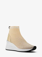 Skyler Metallic Stretch Knit Sock Boot