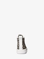 Evy Leopard Print Calf Hair High-Top Sneaker