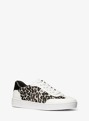 Scotty Leopard Print Calf Hair Sneaker