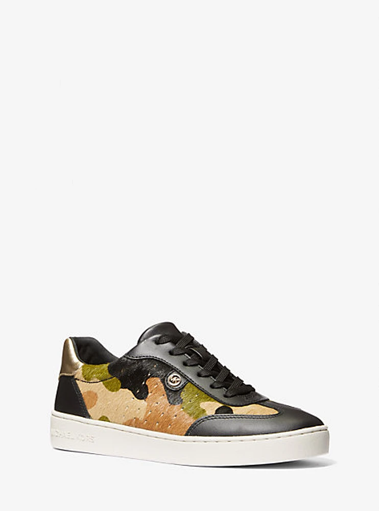 Scotty Camouflage Print Calf Hair Sneaker