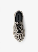 Hayes Snake Embossed Leather Platform Sneaker