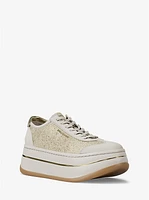 Hayes Glitter Embellished Leather Platform Sneaker