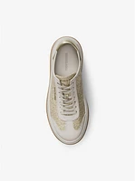 Hayes Glitter Embellished Leather Platform Sneaker
