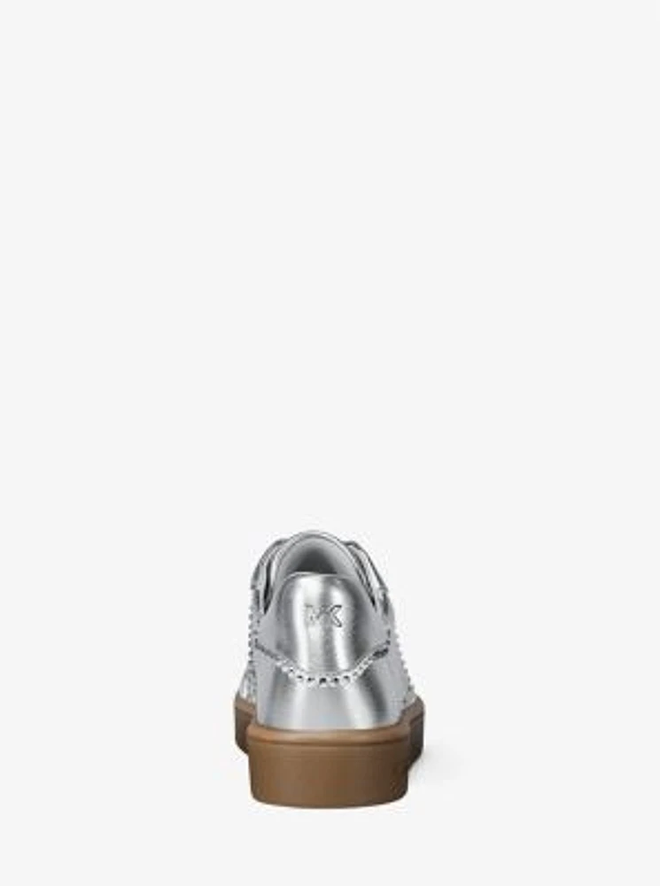 Scotty Embellished Metallic Leather Sneaker