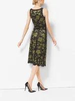 Floraflage Silk and Lace Dress