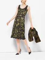 Floraflage Silk and Lace Dress