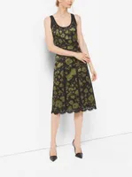 Floraflage Silk and Lace Dress