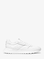 Dax Pebbled Leather and Logo Trainer