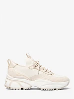 Darius Suede and Stretch Knit Trainer