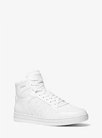 Jacob Leather and Signature Logo High-Top Sneaker