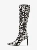 Tatjana Leopard Print Calf Hair Boots