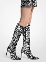 Tatjana Leopard Print Calf Hair Boots