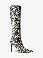 Tatjana Leopard Print Calf Hair Boots