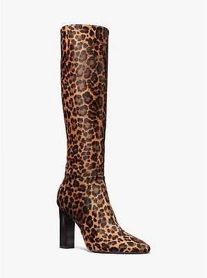 Carly Leopard Print Calf Hair Boot