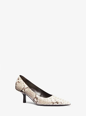 Frankie Python Embossed Leather Pump