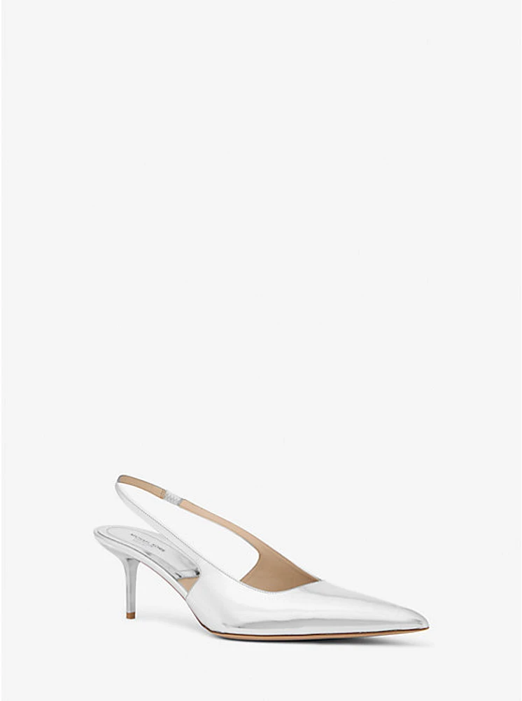 Emma Metallic Leather Slingback Pump