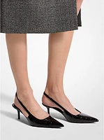 Emma Crocodile Embossed Leather Slingback Pump