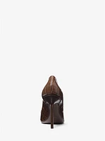 Winona Crocodile Embossed Leather Pump