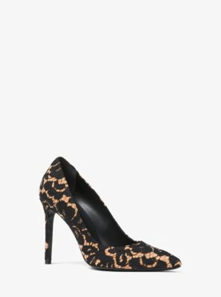 Gretel Floral Lace and Suede Pump