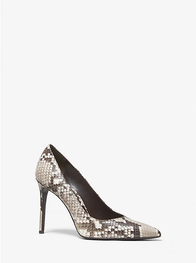 Gretel Python Embossed Leather Pump